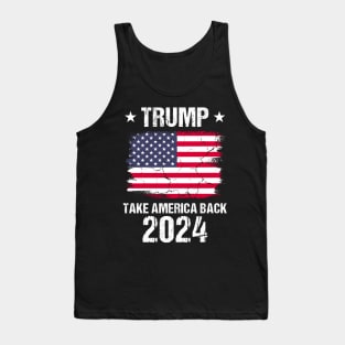 Trump 2024 Flag Take America Back Tank Top